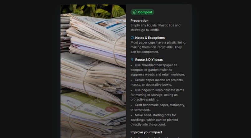 RecycleWise Lens – screenshot 2