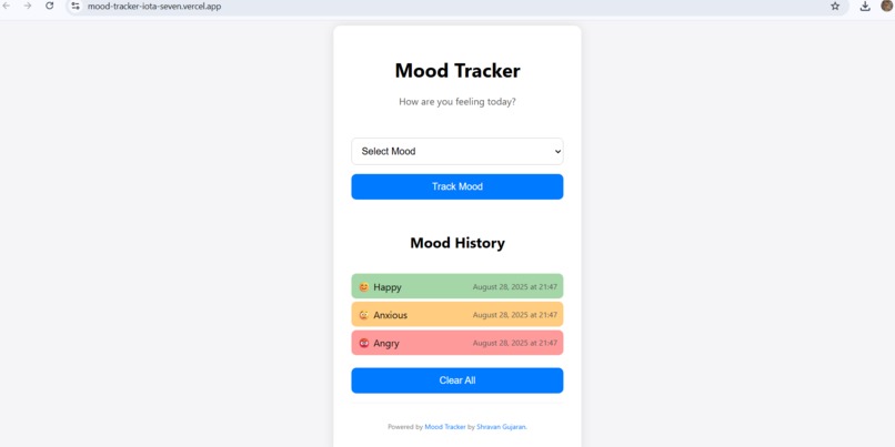 Mood Tracker – screenshot 2