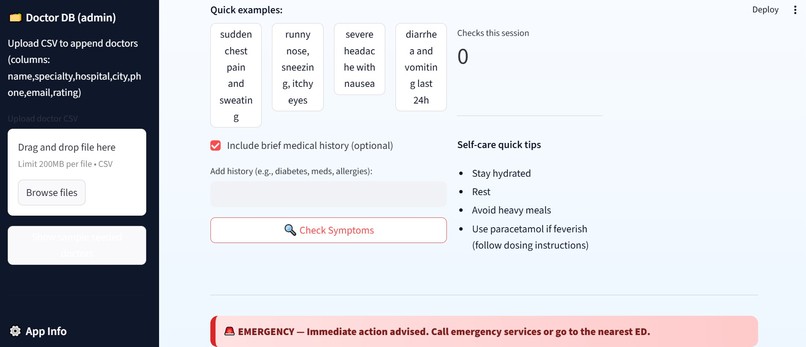 MediConnect – AI-powered Symptom Checker & Doctor Finder – screenshot 2