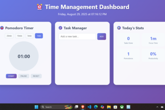 Time Management Dashboard