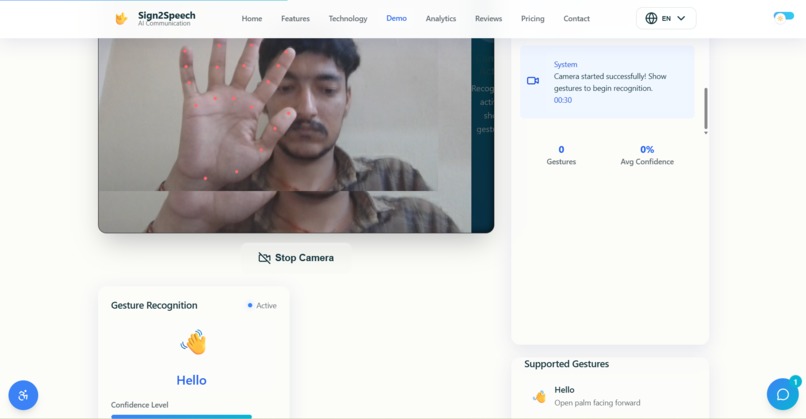 Sign2Speech – screenshot 5