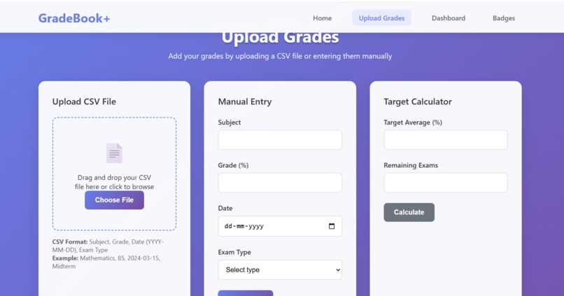 gradebook + – screenshot 1