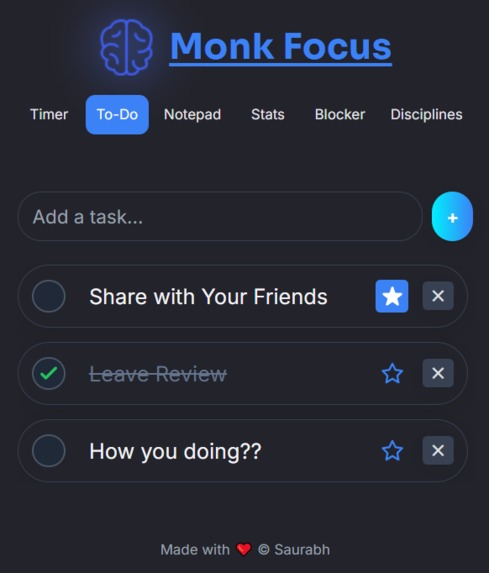 Monk Focus Extension – screenshot 4
