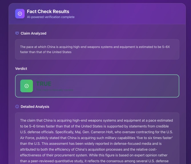 FactCheck AI – screenshot 3