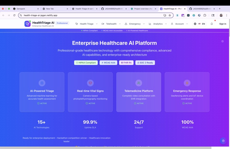 HealthTriage AI – screenshot 1