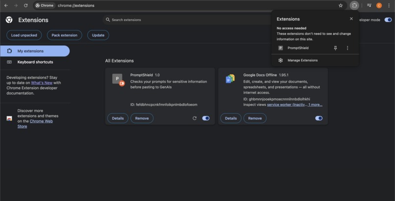 PromptShield – screenshot 2