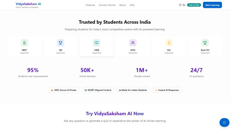 VidyaSaksham AI – screenshot 1