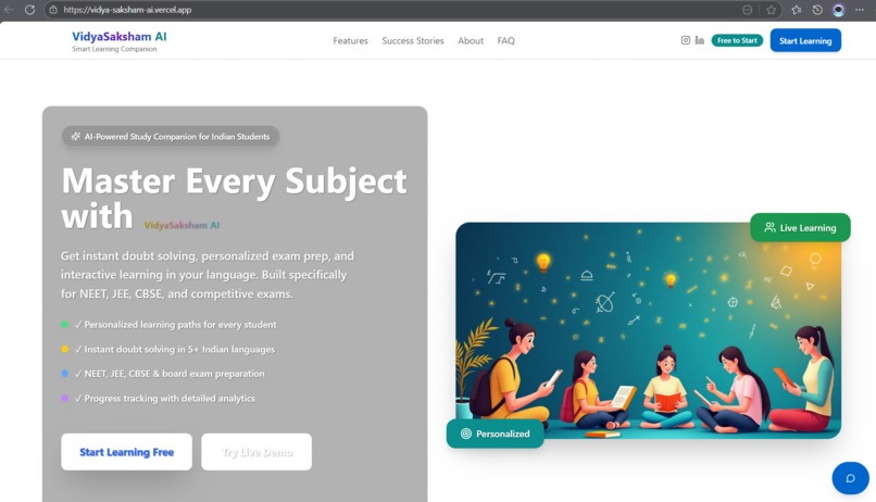VidyaSaksham AI – screenshot 2