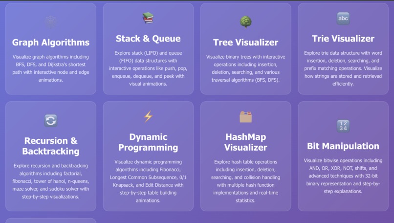 DSA Visualizer - Learning Platform – screenshot 1