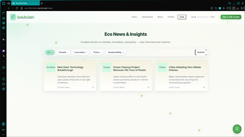 EcoLife Daily: AI Gamified Habit Tracker for Sustainability – screenshot 6