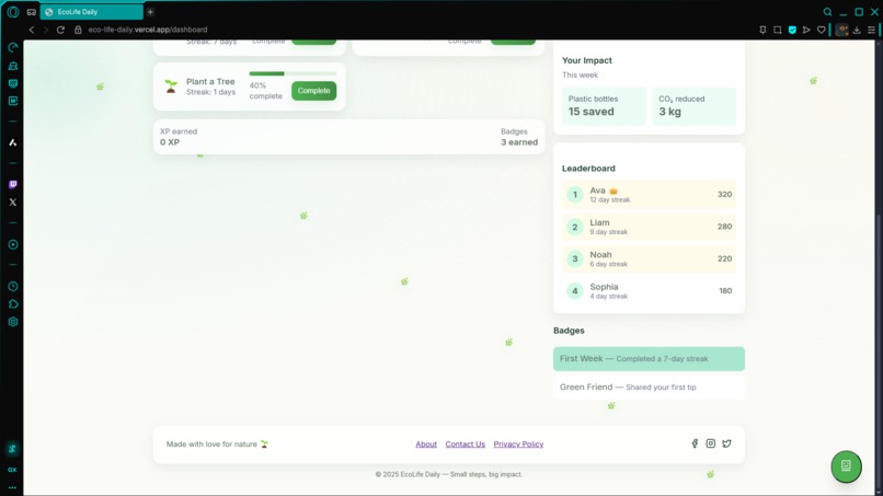 EcoLife Daily: AI Gamified Habit Tracker for Sustainability – screenshot 9