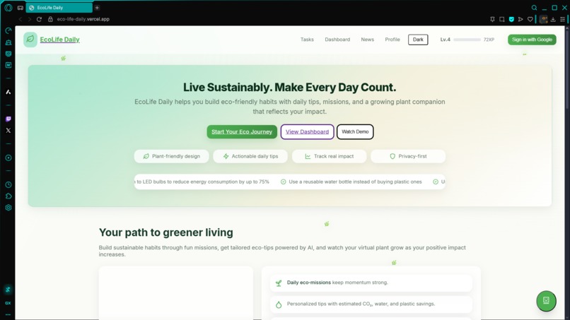 EcoLife Daily: AI Gamified Habit Tracker for Sustainability – screenshot 10