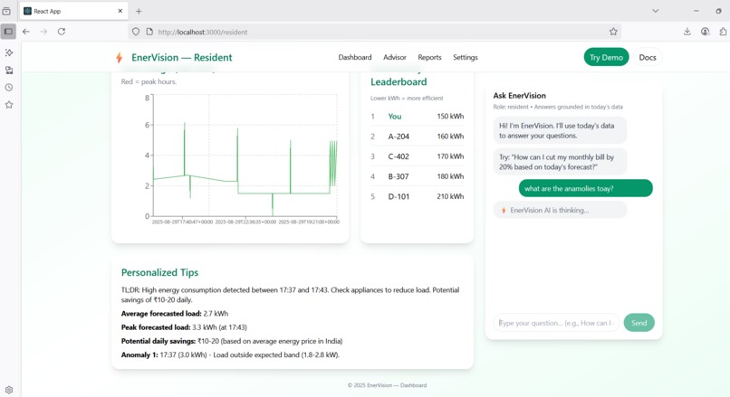 EnerVision - AI Energy Forecasting for Indian Buildings – screenshot 3