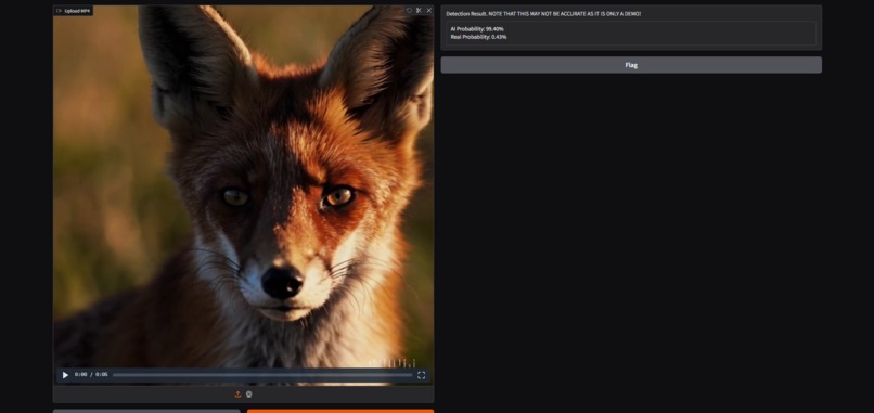 AI Video Detection WebApp – screenshot 1