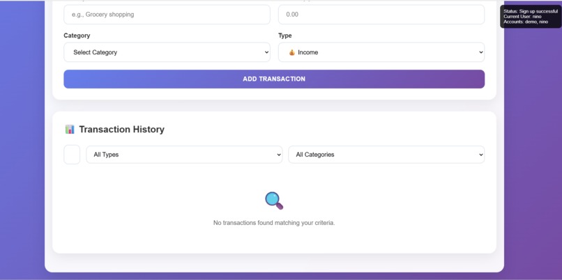 Finance Tracker – screenshot 1