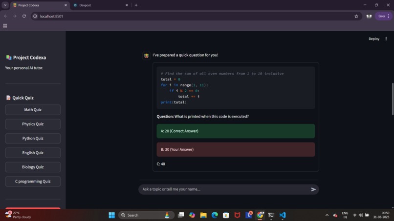 Project Codexa – screenshot 1