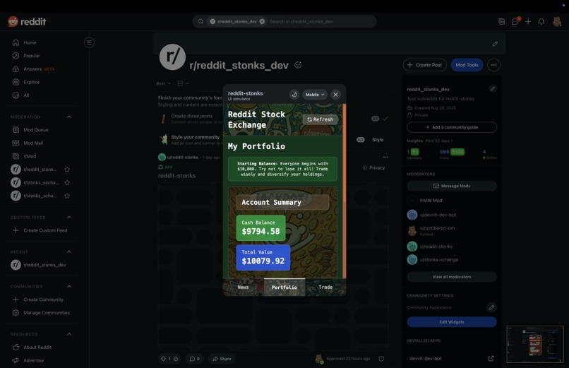 Reddit Stock Exchange – screenshot 2