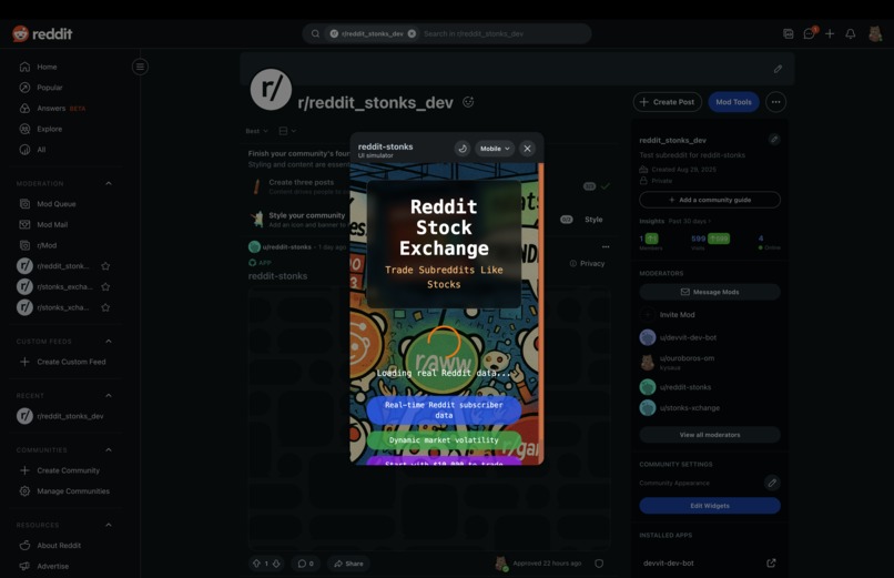 Reddit Stock Exchange – screenshot 6