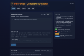 TriBIT's Geo-Compliance Detector