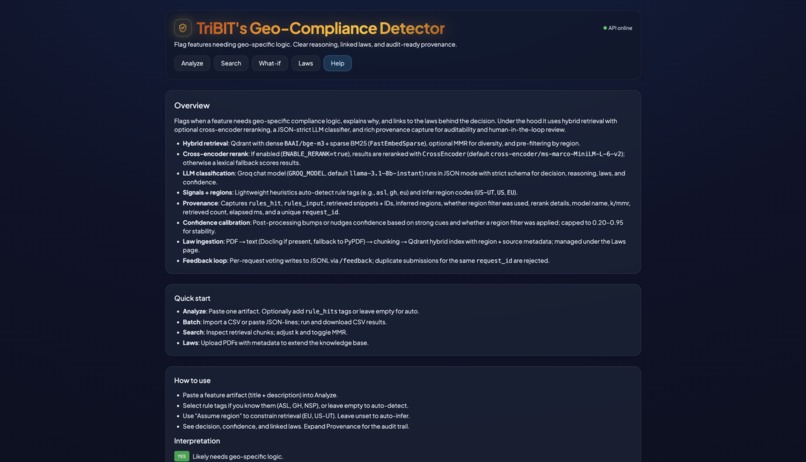 TriBIT's Geo-Compliance Detector – screenshot 7