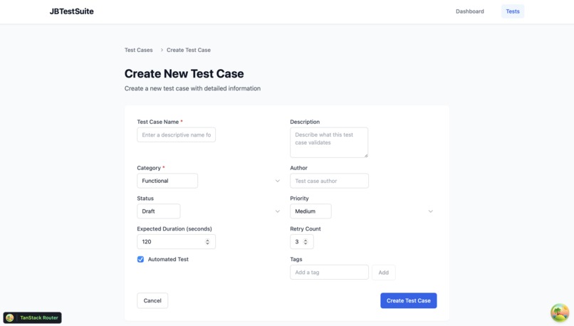 JBTestSuite – screenshot 2