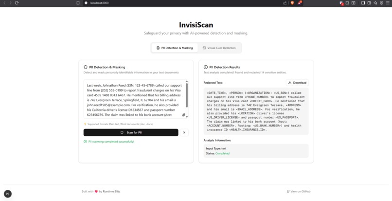 InvisiScan – screenshot 1