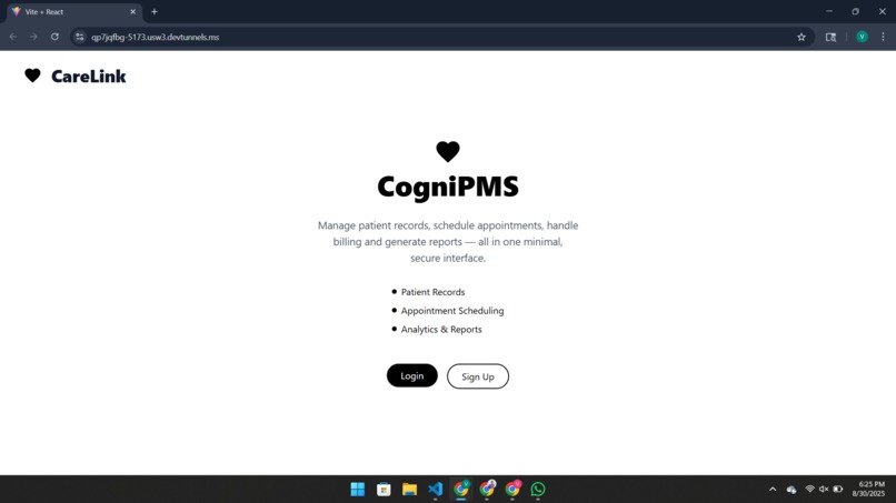 Team 01 - CareLink – screenshot 1