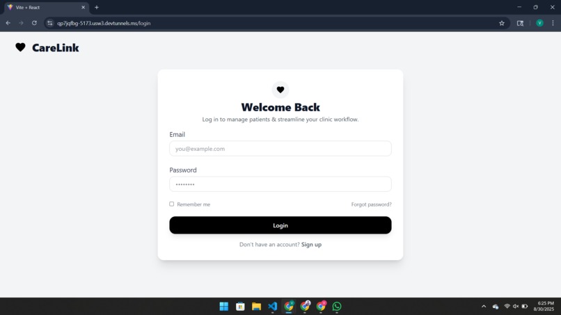 Team 01 - CareLink – screenshot 5