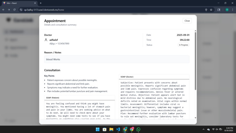 Team 01 - CareLink – screenshot 4