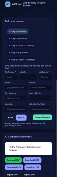 ATS-friendly-Resume-Builder – screenshot 2