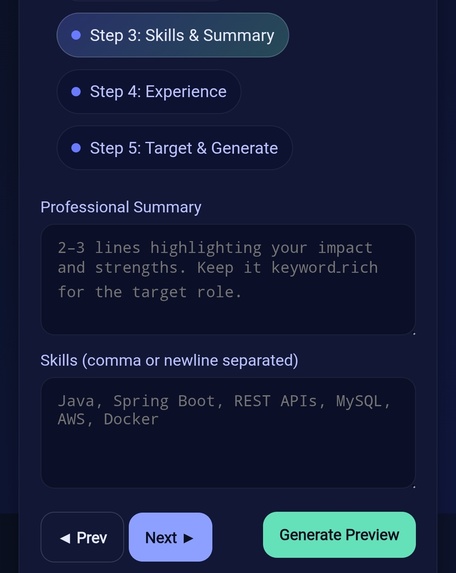 ATS-friendly-Resume-Builder – screenshot 3