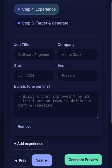 ATS-friendly-Resume-Builder – screenshot 4