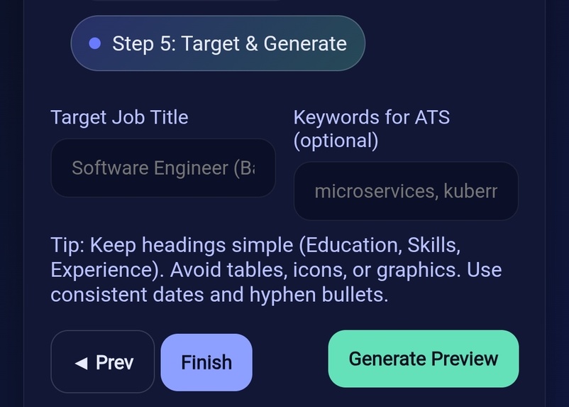 ATS-friendly-Resume-Builder – screenshot 5