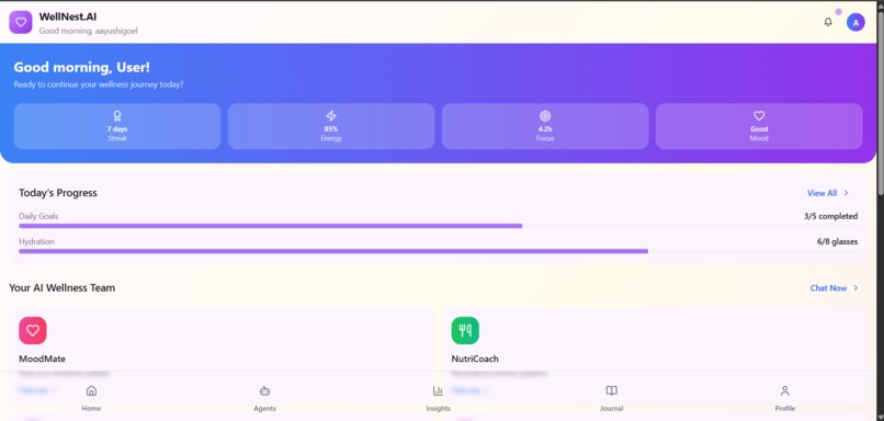 WellNest.AI - Your Personal Wellness Companion – screenshot 2