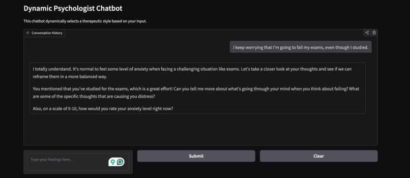 EmpathAI – Dynamic Chatbot for Mental Health Support – screenshot 1