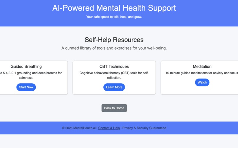AI-Powered Mental Health Support – screenshot 2