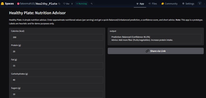 Healthy_Plate – screenshot 1