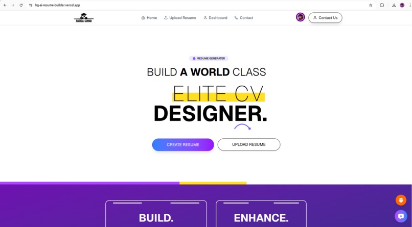 HG-AI-Resume-Builder – screenshot 1