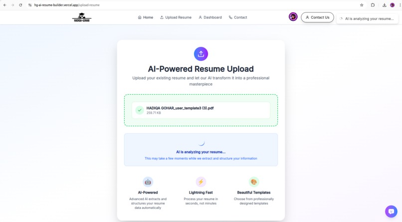 HG-AI-Resume-Builder – screenshot 2