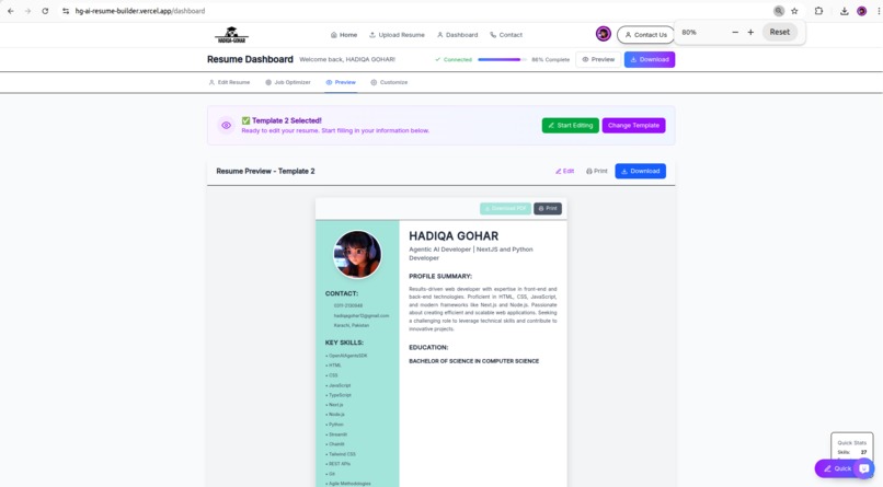 HG-AI-Resume-Builder – screenshot 7