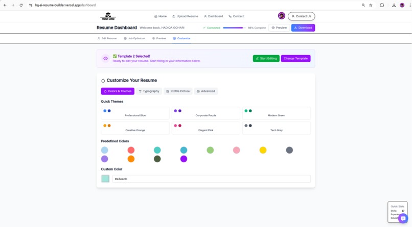 HG-AI-Resume-Builder – screenshot 8