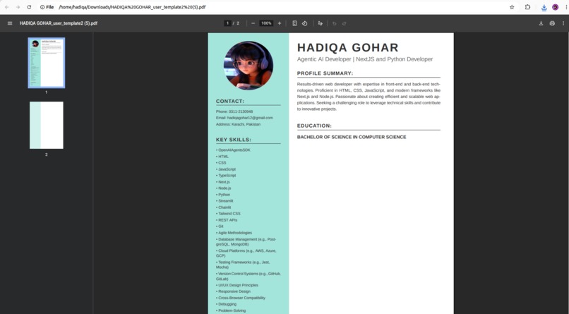 HG-AI-Resume-Builder – screenshot 9
