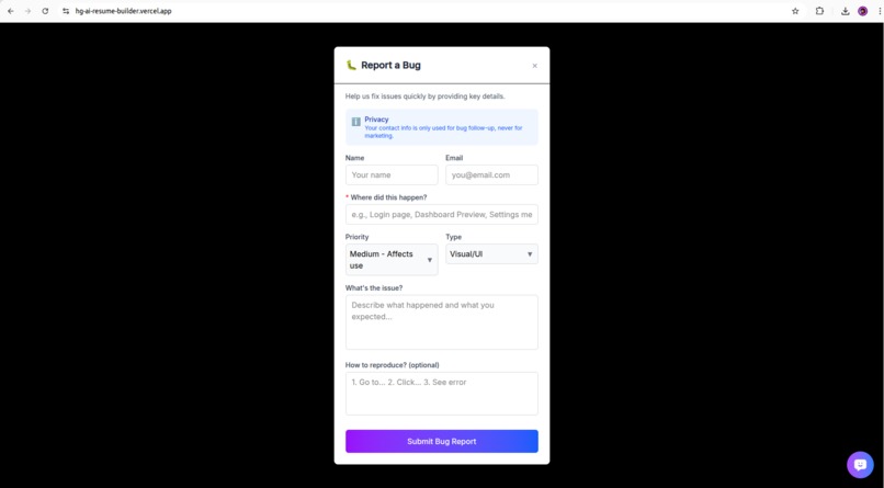 HG-AI-Resume-Builder – screenshot 13