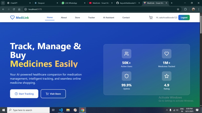 MediLink - Smart Medicine Tracker & Store. – screenshot 1