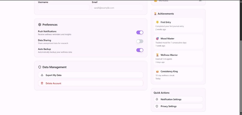 WellNest.AI - Your Personal Wellness Companion – screenshot 3