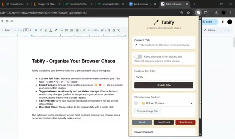 Tabify - Organize Your Browser Chaos – screenshot 3