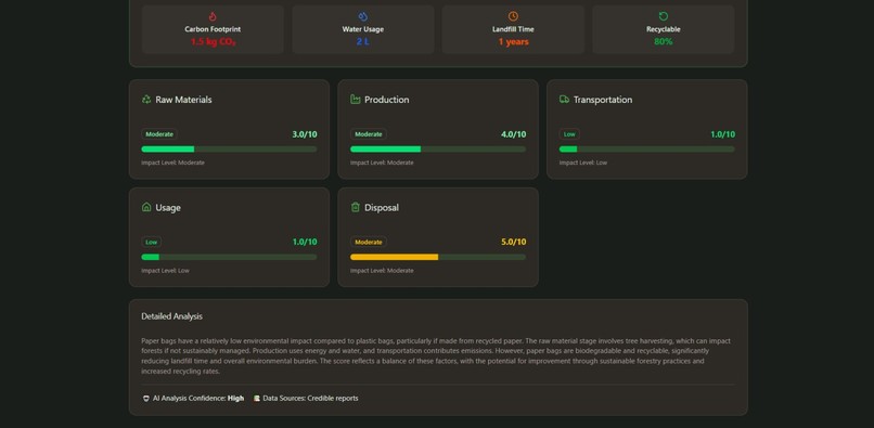EcoLens – screenshot 2