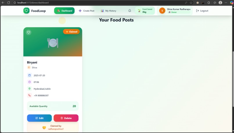 FoodLoop-Resure Food.Serve Communities  – screenshot 4