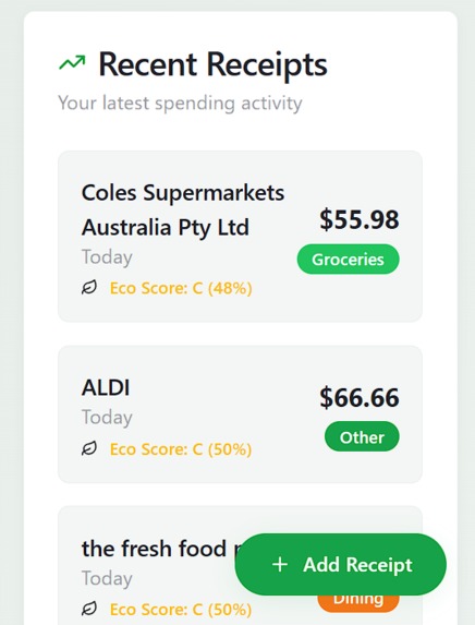 Receipt scanner – screenshot 2