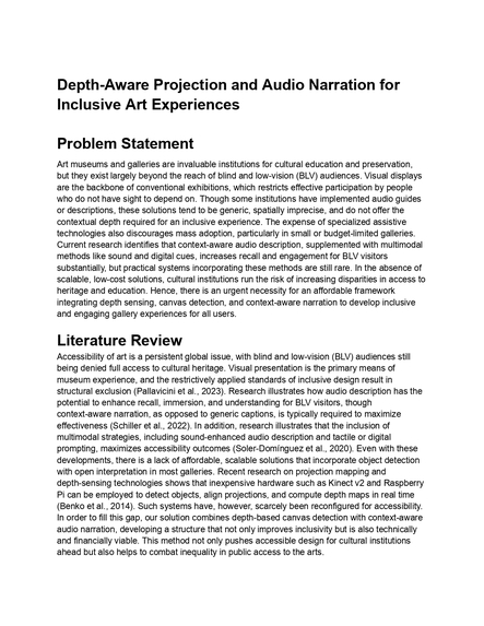 Depth-Aware Projection with Audio for Inclusive Art – screenshot 2